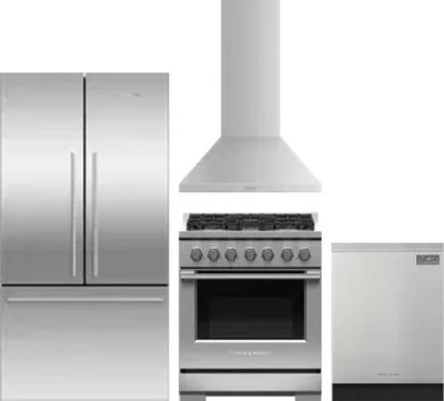 4 Piece Package Includes Refrigerator, Range, Hood And Dishwasher